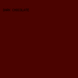 4B0300 - Dark Chocolate color image preview