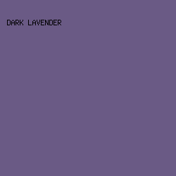 6a5a85 - Dark Lavender color image preview