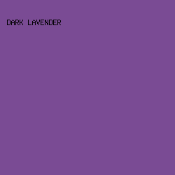 7A4B94 - Dark Lavender color image preview