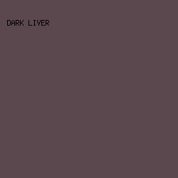 5B484E - Dark Liver color image preview