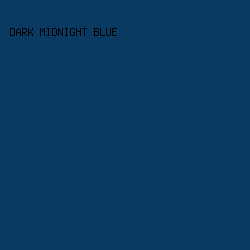 0a3a61 - Dark Midnight Blue color image preview