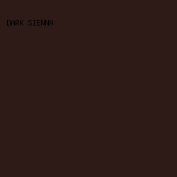 2e1a17 - Dark Sienna color image preview