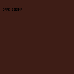3E1D16 - Dark Sienna color image preview