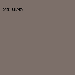 7c6f69 - Dark Silver color image preview