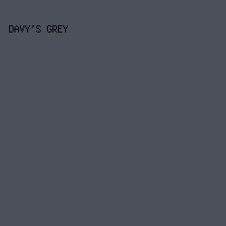 4B505A - Davy's Grey color image preview