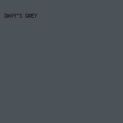 4C5158 - Davy's Grey color image preview