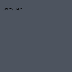 4D545F - Davy's Grey color image preview