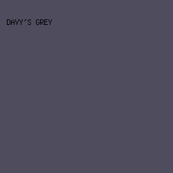 4F4C5E - Davy's Grey color image preview