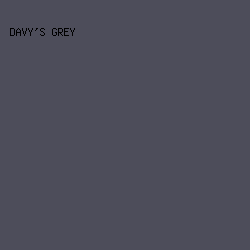 4d4d5a - Davy's Grey color image preview
