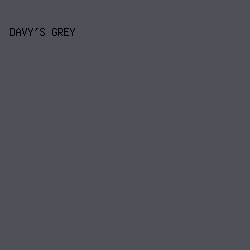 4d5056 - Davy's Grey color image preview