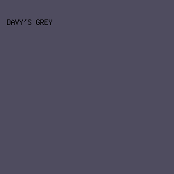 4f4c5f - Davy's Grey color image preview