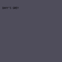 4f4d5b - Davy's Grey color image preview