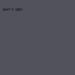 52525d - Davy's Grey color image preview