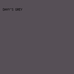 564F56 - Davy's Grey color image preview