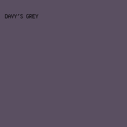 5A4F61 - Davy's Grey color image preview