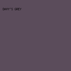5B4C5B - Davy's Grey color image preview