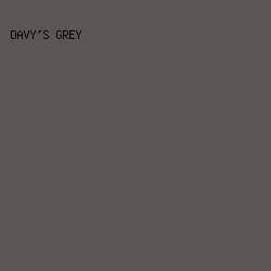 5B5654 - Davy's Grey color image preview