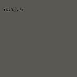 5B5854 - Davy's Grey color image preview