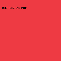 ee3a43 - Deep Carmine Pink color image preview