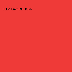 ef3a38 - Deep Carmine Pink color image preview