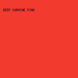 f33a2e - Deep Carmine Pink color image preview