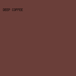 6a3e39 - Deep Coffee color image preview