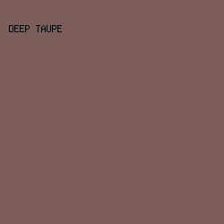 7c5d5a - Deep Taupe color image preview