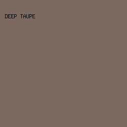 7c6a60 - Deep Taupe color image preview