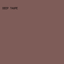 7e5c58 - Deep Taupe color image preview