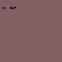 7f5f61 - Deep Taupe color image preview