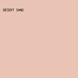 E9C3B3 - Desert Sand color image preview