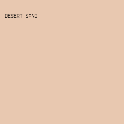 e8c8b0 - Desert Sand color image preview