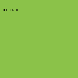 8BC249 - Dollar Bill color image preview