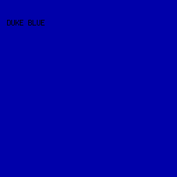 0000aa - Duke Blue color image preview