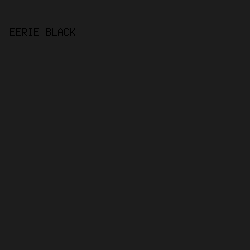 1D1D1D - Eerie Black color image preview