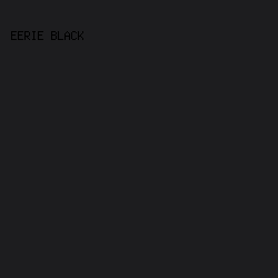 1D1D1F - Eerie Black color image preview