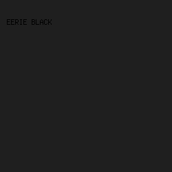 1F1F1F - Eerie Black color image preview