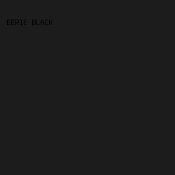1c1c1c - Eerie Black color image preview