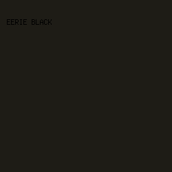1e1c16 - Eerie Black color image preview
