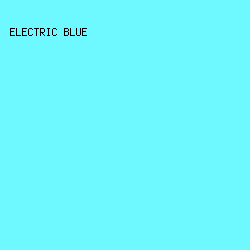 6EF8FF - Electric Blue color image preview