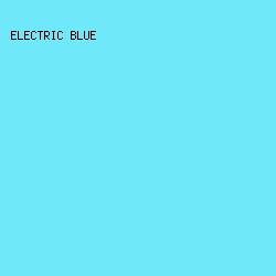 6fe8f9 - Electric Blue color image preview