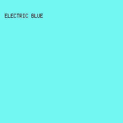 74F7F3 - Electric Blue color image preview
