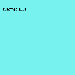 78f2ee - Electric Blue color image preview