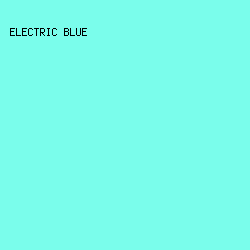 7AFDEB - Electric Blue color image preview
