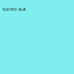 7EEEEE - Electric Blue color image preview