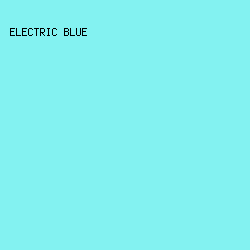 83F2F1 - Electric Blue color image preview