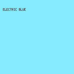 83e9fc - Electric Blue color image preview
