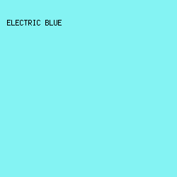84f3f3 - Electric Blue color image preview