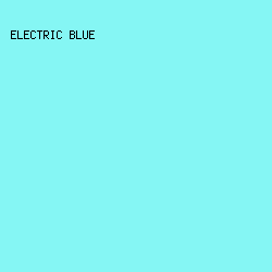 85F6F4 - Electric Blue color image preview