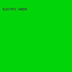 00D509 - Electric Green color image preview